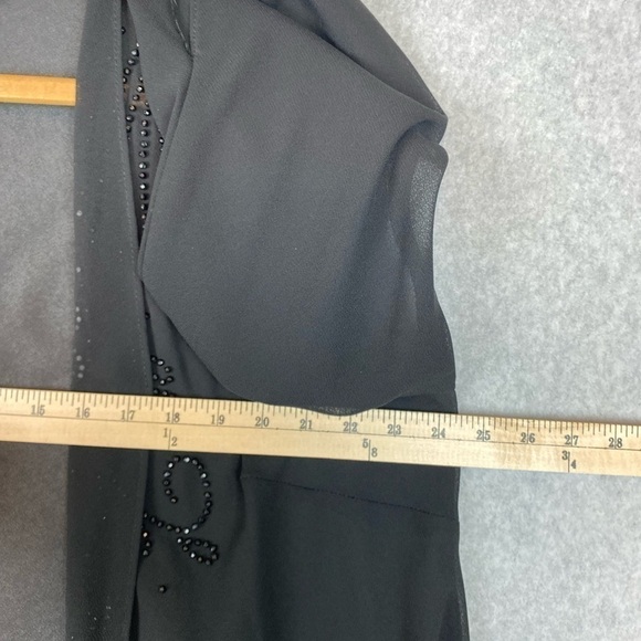 R&M Richards Black Evening Dress with Jacket Sz 18W - Picture 12 of 14